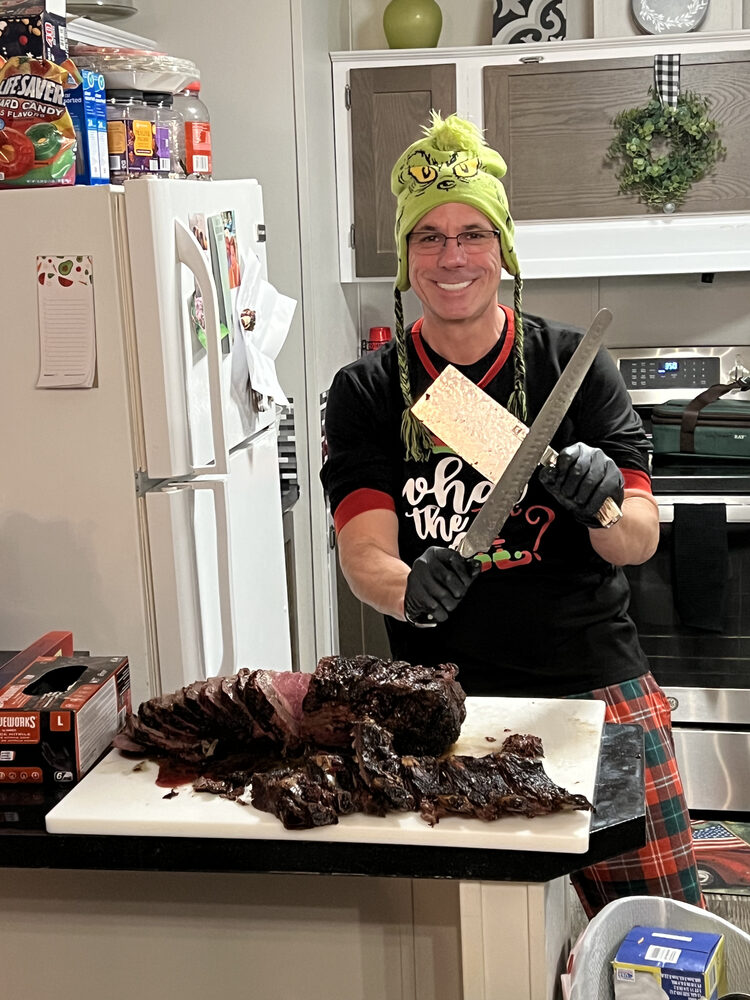 Manning the kitchen at a farm gathering